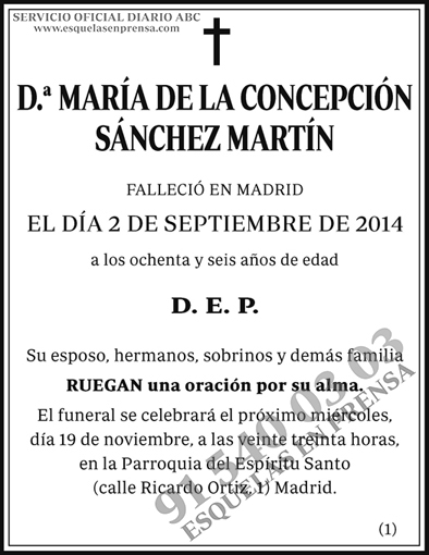María de la Concepción Sánchez Martín